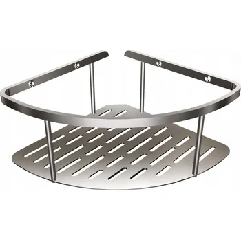 Drátěná police Koupelnový košík půlkruhový, závěsná police ocel