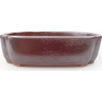 Květináč Keramická bonsai miska 18 x 13 x 5 cm hnědá 1376-M25-4675