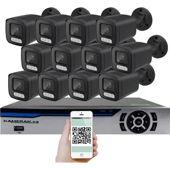 Couvací kamera 12 kamerový AHD set HE12-56E 5Mpx 1920p, H.265, CZ menu