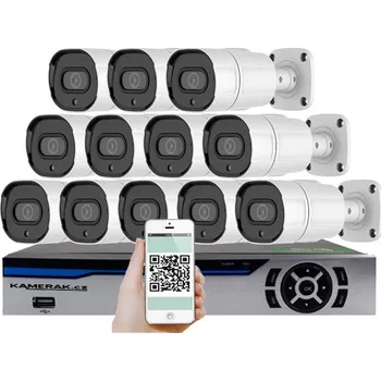 Couvací kamera 12 kamerový AHD set HE12-63E 5Mpx 1920p, H.265, CZ menu