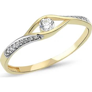 Prsten Lillian Vassago Elegantní zlatý prsten se zirkony LLV46-GR017 Velikost prstenu: 62