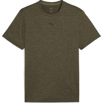 Pánské tričko Pánské triko PUMA ESSENTIALS HEATHER CAT TEE 525920_81 LODEN GREEN HEATHER S