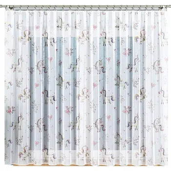 Obraz SLADKÉ JEDNOROŽCI záclona voál tištěný výška 157cm z (role)