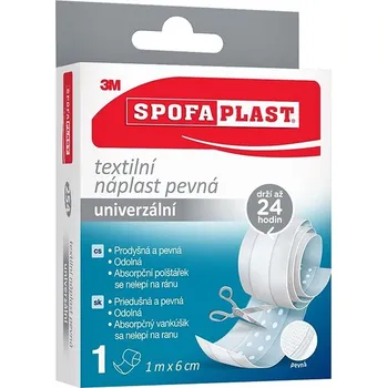 Náplast Spofaplast 254 Pevná textilní náplast 6 cm x 1 m, 1ks