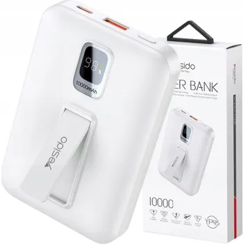 Powerbanka Yesido Powerbanka YP45 10 000 mAh 22,5 W + PD20W + 15W MagSafe, LED, BÍLÁ/ČERNÁ