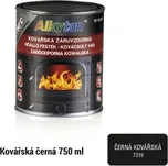 Žáruvzdorná vypalovací barva na topná tělesa Alkyton do 750 °C kovářská černá 0,75 l