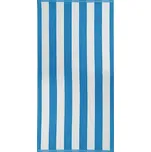Plážová osuška KABANA, tyrkysově modré pruhy, froté, 90x170cm