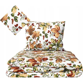 Povlečení Povlečení 140 x 200 cm, 70 x 80 cm, 140 g/m2, bavlna 100% VĚTRÁNÍ PODZIMU BÍLÁ