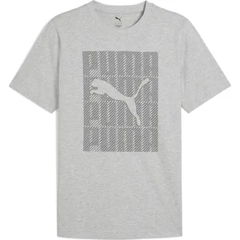 Pánské tričko Pánské triko PUMA GRAPHICS WORDING TEE 684825_04 LIGHT GRAY HEATHER XXL