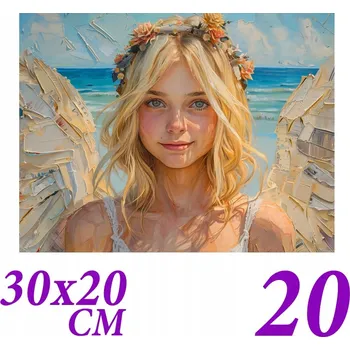 Obraz Puzzle Anděl Andělé č. 4 20 dílků 29,7x21cm Svaté Přijímání, Anděl strážný, Náboženské