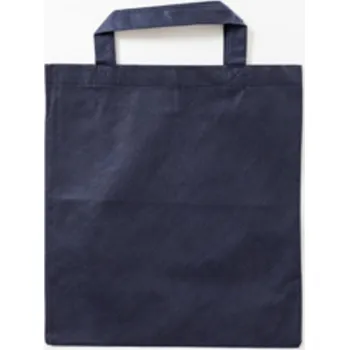 Taška z netkané textílie – krátká držadla, Tmavě modrá