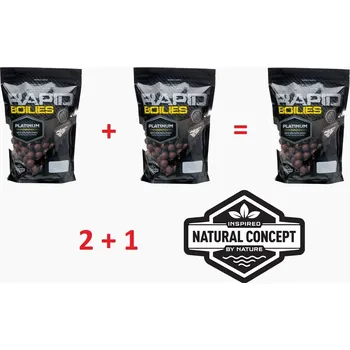 Boilies Mivardi Rapid Boilies Platinum B17 2+1 zdarma - 3x 250 g 20 mm