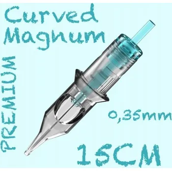 Tetovací jehla 15CM PREMIUM CARTRIDGE 0,35MM CURVED MAGNUM 1KS N5