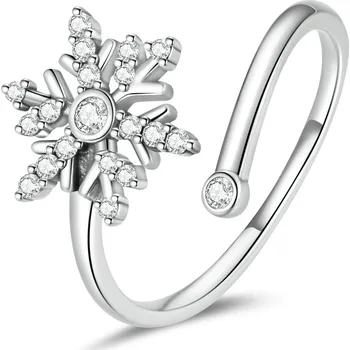 Prsten Olivie SNĚHOVÁ VLOČKA 5743 Stříbrná 8 mm