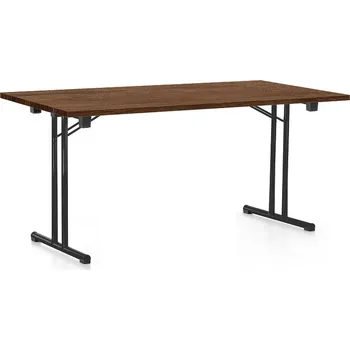 Psací stůl Skládací stůl 160 x 80 cm, černá podnož, dub silverjack