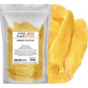 Sušené ovoce Mango Sušené 200g Silné plátky Aromatické Dužnaté vysoké kvality Kol-Pol