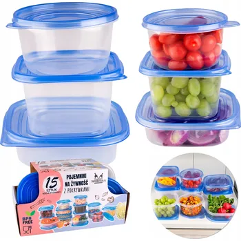 Dóza na potraviny Sada 15 kusů nádobek na potraviny MULTIBOX obědový box 10 x 750 ml + 5 x 950 ml