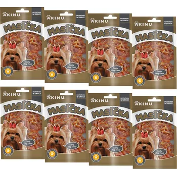 Pamlsek pro psa Akinu MASÍČKA Kuřecí proužky pamlsek pro psy 8 x 75 g