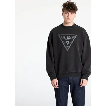 Pánská mikina Mikina GUESS Originals Eco Vintage Triangle Crewneck Sweatshirt Jet Black Multi XL