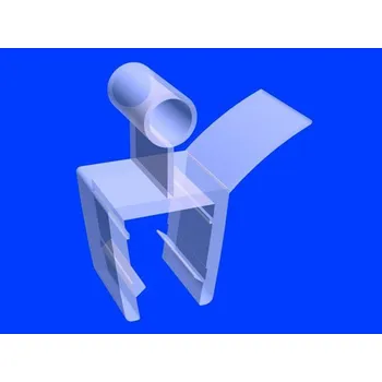 BESTECO Spodní Silikonový Těsnící Profil 306/8/200 (Transparentní), Pro Sklo 8 mm, Délka 200 cm, Všestranné Použití