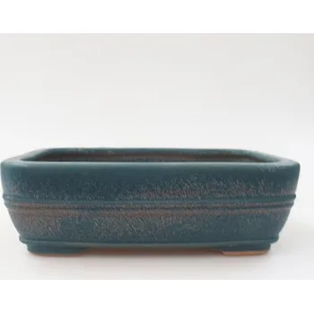 Květináč Keramická bonsai miska 17 x 12 x 5,5 cm modrá