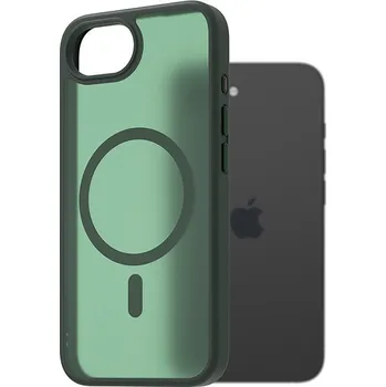 Pouzdro na mobilní telefon AlzaGuard Matte Case Compatible with Magsafe pro iPhone 16e tmavě zelený