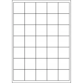 Speciální papír Samolepky 40x40 Etikety A4 samolepky Bílé LESKLÉ / 10 listů