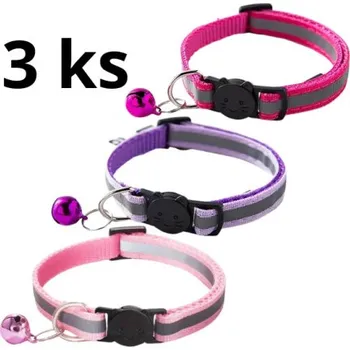 Sada rozlišovacích obojků štěně/kotě 3ks reflex růžová