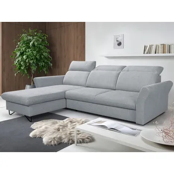 Sedací souprava Rohová sedací souprava Star, světle šedá látka