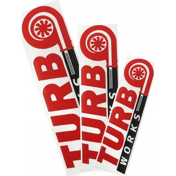 Brzdová hadice NÁLEPKA TURBOWORKS ČERVENO-ČERNÁ 60CM