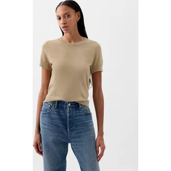 Dámský svetr GAP Krátký svetr CashSoft - Dámské GAP krémová 2660218