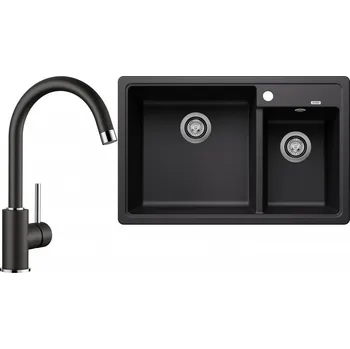 Granitový dřez Set RS Blanco Legra 8 + Blanco Mida (černá + černá)