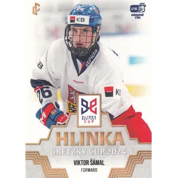 Sběratelská karetní hra insert karta VIKTOR ŠÁMAL 24-25 LC Český Hokej Ser. 1 Hlinka Gretzky Cup 2024 Gold číslo HGC-18