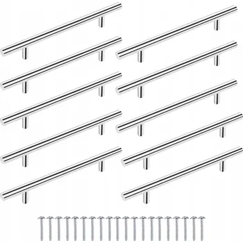 Nábytkové kování 10 Ks Chromované Nábytková úchytka vruty 200/128 mm