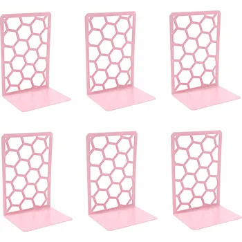 Obraz 6 x RŮŽOVÁ PODPĚRKA NA KNIHY PRO DĚTI - KOVOVÁ, PROTISKLUZOVÁ