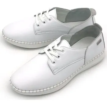 Dámské polobotky Dámské kožené polobotky L0206-03 Looke bílé Barva: Bílá, Velikost: 38