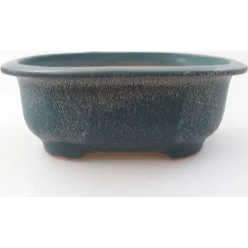 Květináč Keramická bonsai miska 15,5 x 12 x 5,5 cm modrá