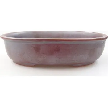 Květináč Keramická bonsai miska 18,5 x 14,5 x 5 cm kovová