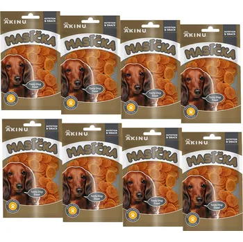 Pamlsek pro psa Akinu MASÍČKA Kuřecí chipsy pamlsek pro psy 8 x 75 g