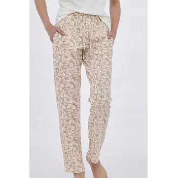 Dámské pyžamo Dámské pyžamové kalhoty Cornette 690/41 vel. L (40) geometrická béžová barva ecru