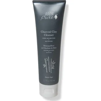 Odličovač 100% Pure Pleťový čistící přípravek Bambusové uhlí a jíl 80 ml