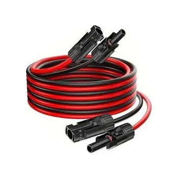 solární kabel FVE Solární kabel 10m prodlužovací H1Z2Z2-K, 4mm2, červený+černý s konektory MC4