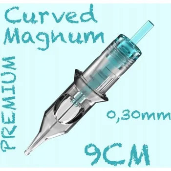 Tetovací jehla 9CM PREMIUM CARTRIDGE 0,30MM CURVED MAGNUM 1KS N5