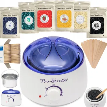 Sada na depilaci voskem DexXer s ohřívačem a tvrdým voskem 100g