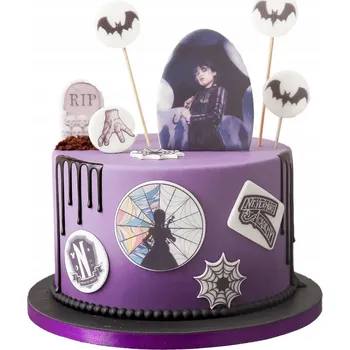 Sada Dekorací na dort Wednesday - 11 ks 2D