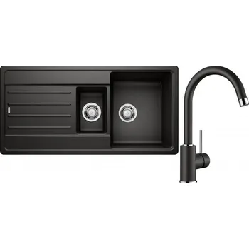 Granitový dřez Set RS Blanco Legra 6 S + Blanco Mida (antracit + antracit)