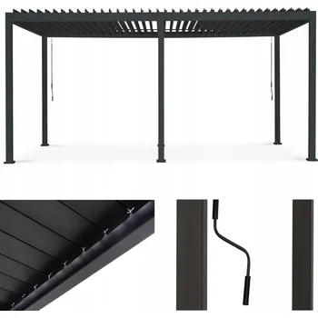 Pergola Přístřešek HardMaister kovový 300 x 600 x 250 cm