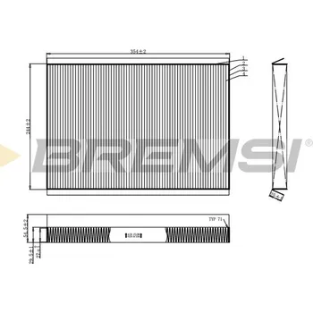 Kabinový filtr Filtr vzduchu v interiéru BREMSI FC0962