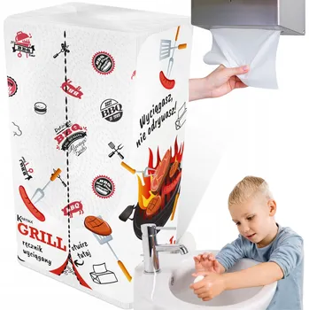 Papírový ručník Papírové ručníky skládané ZZ KARTIKA GRILL 2vrstvé 150 útržků | Dekorativní