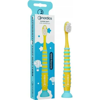 Zubní kartáček Zubní kartáček Nordics Super Soft manuální pro děti žlutý 1 ks